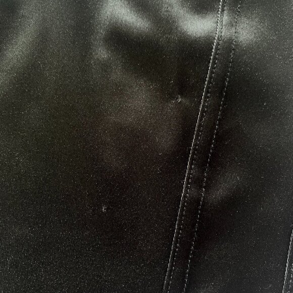 A.C.W. Black Satin Smocked Crop Top Bustier Corset Smock Goth Punk Romantic Emo - Picture 6 of 11